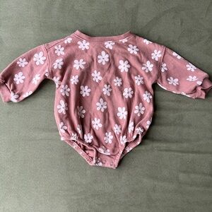 Brown Floral Kids One Piece